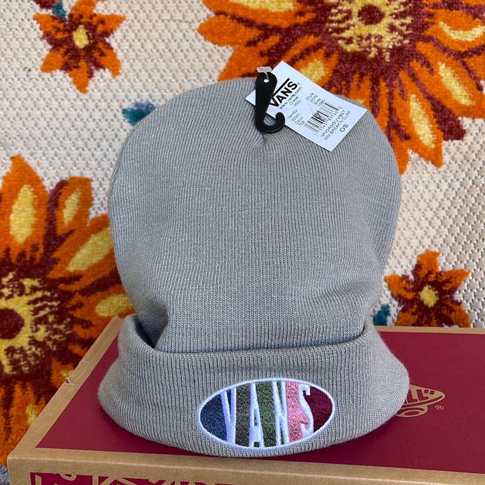 Vans WM Breakin Curf Grey Beanie Skateboarding Hat Women & Men VN0A5GUV85T - Picture 2 of 16